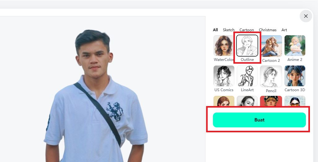 Cara Mengubah Foto Menjadi Outline Online Gratis