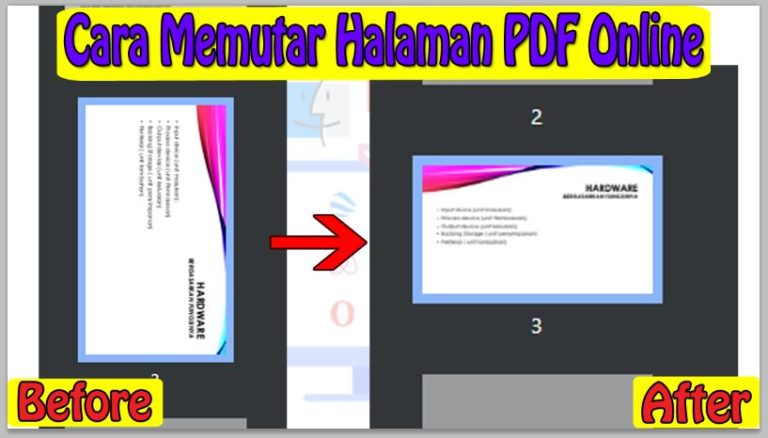 Cara Memutar Halaman PDF Online