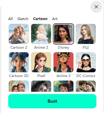 Mengubah Foto Menjadi Kartun Disney Online Gratis