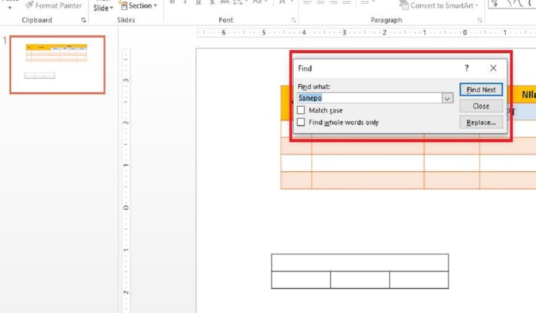 Mencari di PowerPoint