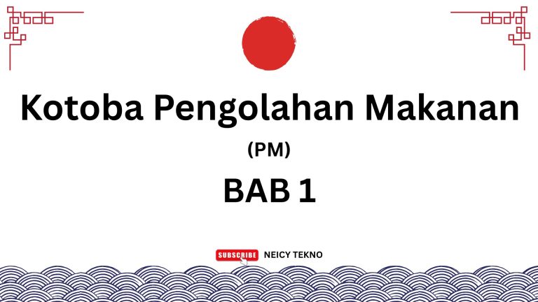 Kotoba Pengolahan Makanan BAB 1 Bahasa Jepang Lengkap (Kotoba / Kosakata PM)