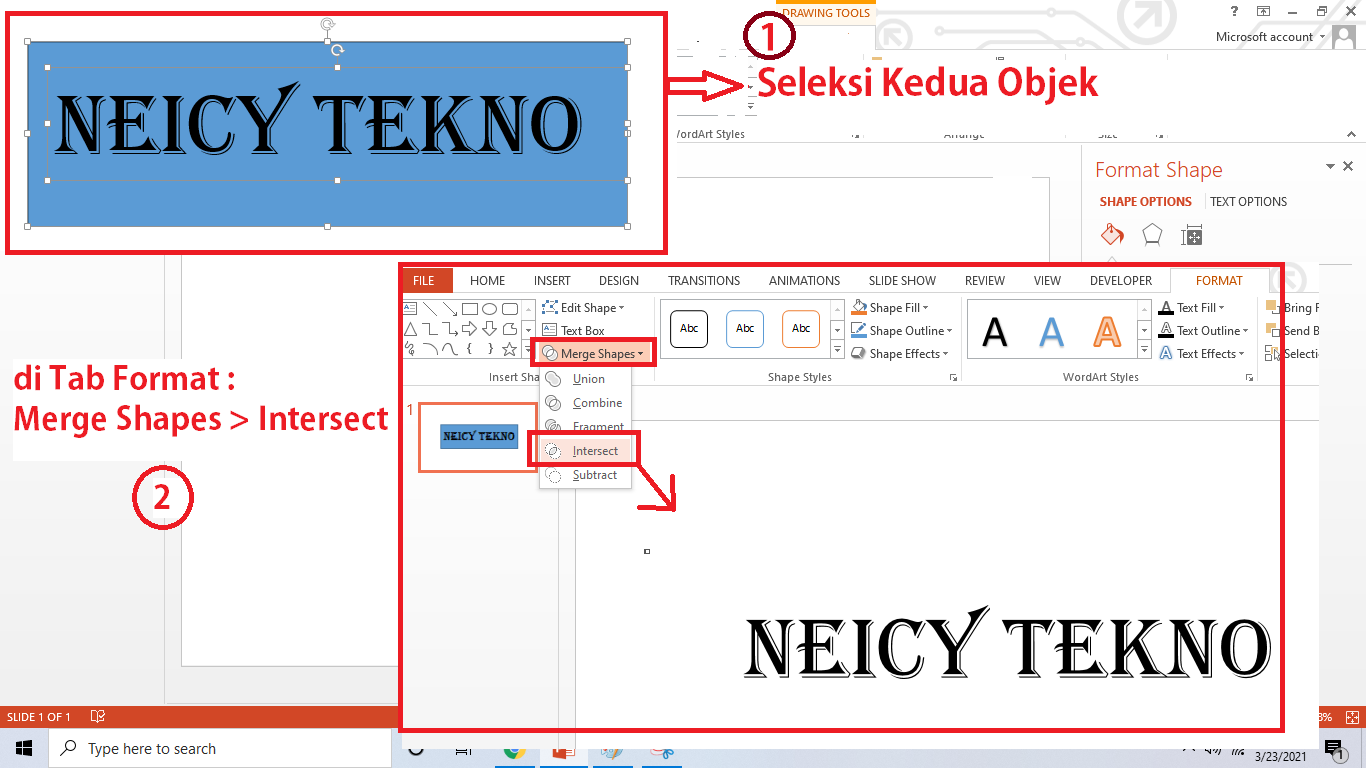Menggabungkan Gambar dan Teks di PowerPoint